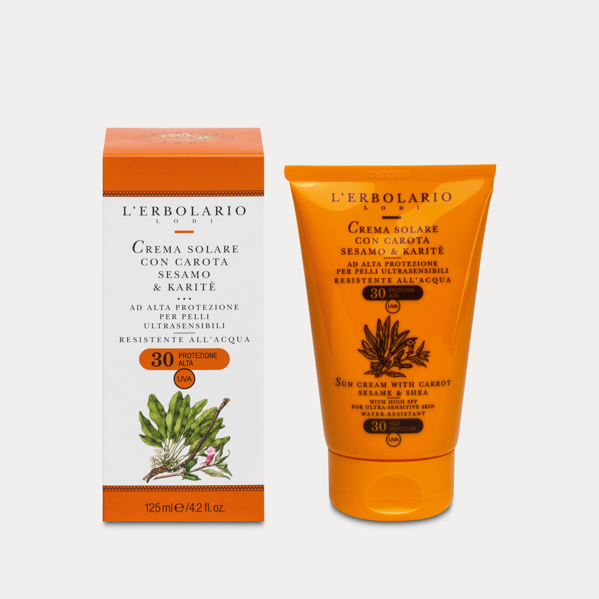 CREMA SOLARE ALLA CAROTA AL SESAMO & AL KARITE'